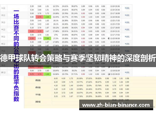 德甲球队转会策略与赛季坚韧精神的深度剖析 德甲球队转会策略与赛季坚韧精神的深度剖析